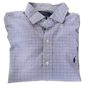 Polo Ralph Lauren Purple & Green Checked Spread Collar Button Down Men’s Large